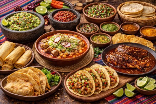 IMAGEN DE VARIOS PLATILLOS DE LA COMIDA MEXICANA